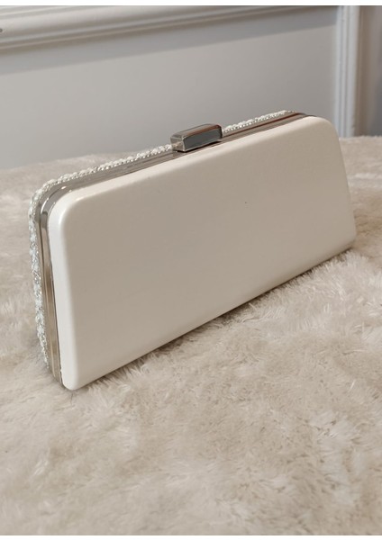 Glow Inci Işleme Detay Zincir Askılı Clutch Davet ve Gelin Çantası