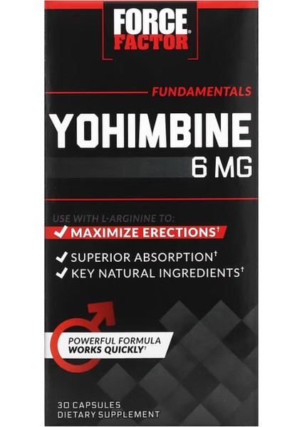 Yohimbine, 6 Mg, 30 Capsules