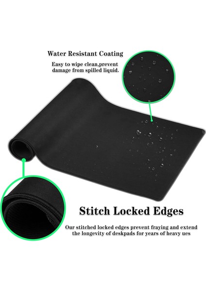 Gaming Oyuncu Xl Mouse Pad Kaydırmaz Dikişli Mousepad 80X30 cm