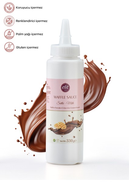 Sütlü Sos 330 Gr Glutensiz Waffle Krep Pankek Tatlı Dondurma Pasta Sosu