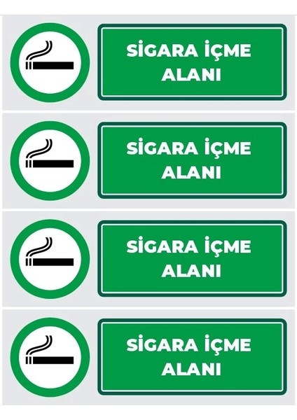 Sigara Içme Alanı Sticker 20X28 cm