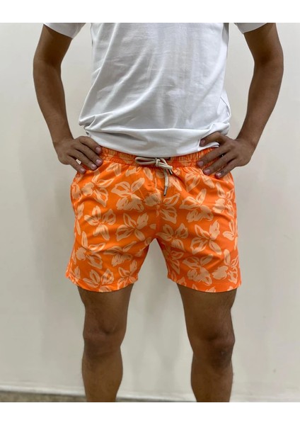 Desenli Deniz Şortu Slim Fit Deniz Şortu modelleri