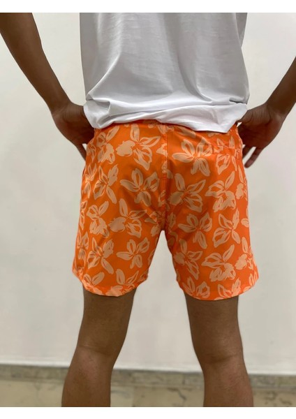 Desenli Deniz Şortu Slim Fit Deniz Şortu fırsatları