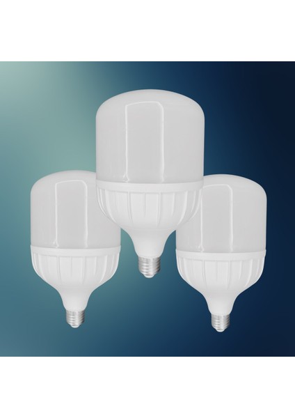 Chn 3'lü Paket 50W Büyük Boy 6500K Beyaz Işık E27 LED Tasarruflu Ampül