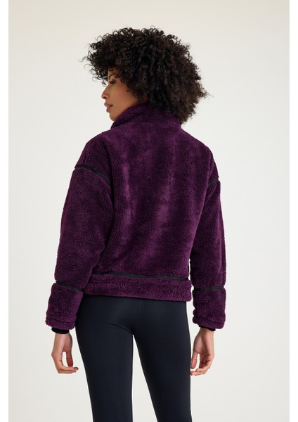 Shine Casual Kadın Peluş Mont Mor indirimleri