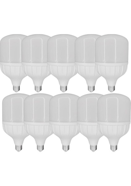Chn 10'lu Paket 40W Büyük Boy 6500K Beyaz Işık E27 LED Tasarruflu Ampül