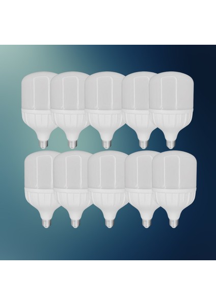 Chn 10'lu Paket 40W Büyük Boy 6500K Beyaz Işık E27 LED Tasarruflu Ampül
