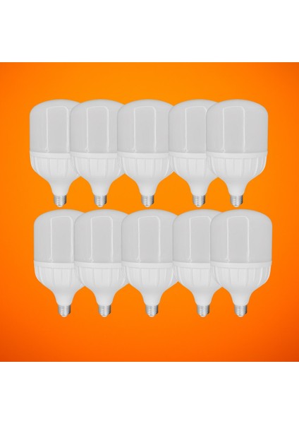 Chn 10'lu Paket 40W Büyük Boy 6500K Beyaz Işık E27 LED Tasarruflu Ampül