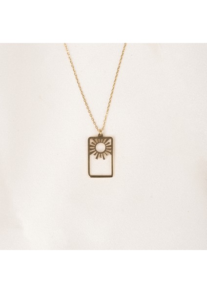 Gümüş Kolye - Güneş 925 Ayar Gümüş Kolye