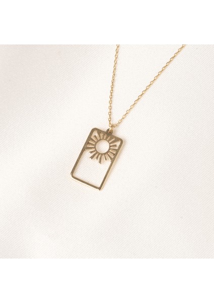 Gümüş Kolye - Güneş 925 Ayar Gümüş Kolye