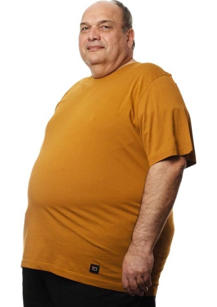 M-221 Erkek T-Shirt Süprem Bisiklet Yaka Kısa Kol 2xl Hardal fiyatları
