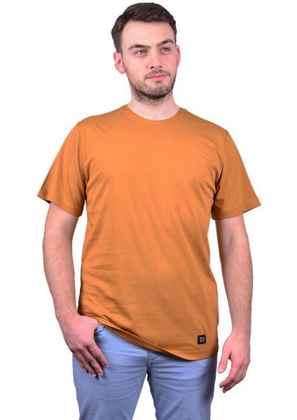M-221 Erkek T-Shirt Süprem Bisiklet Yaka Kısa Kol 2xl Hardal fırsatları