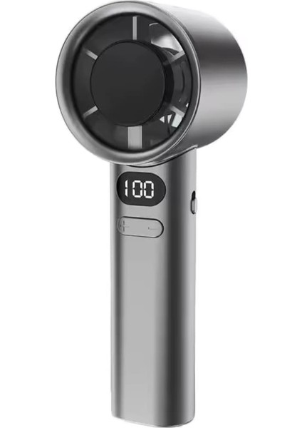 Hız ve Şarj Göstergeli, 120 Hız Ayarlı El Tipi Fan, Taşınabilir Mini Vantilatör, Şarjlı Soğutucu