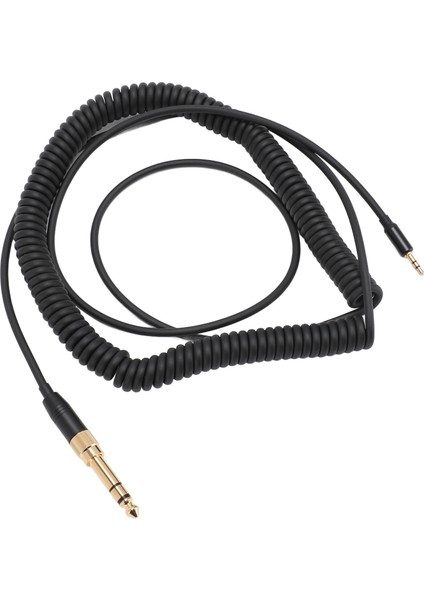 Sarmal Kulaklık Kablosu Altın Kaplama Konnektör Yedek Kulaklık Ses Kablosu NC700 QC45 QC35 QC25 Oe2 OE2I Soundtrue Siyah (Yurt Dışından) fırsatları