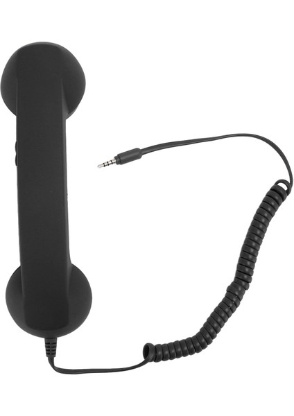 Retro Telefon Alıcısı Profesyonel 3.5mm Fiş Radyasyona Dayanıklı Kablolu Cep Telefonu Ahizesi Akıllı Telefon Pc Siyah (Yurt Dışından)