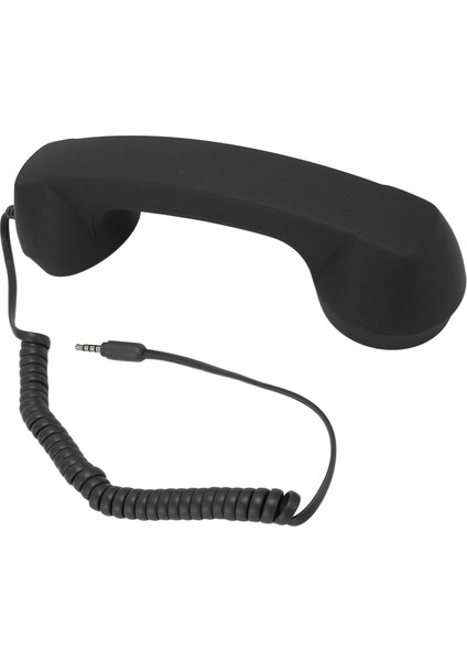 Retro Telefon Alıcısı Profesyonel 3.5mm Fiş Radyasyona Dayanıklı Kablolu Cep Telefonu Ahizesi Akıllı Telefon Pc Siyah (Yurt Dışından) modelleri