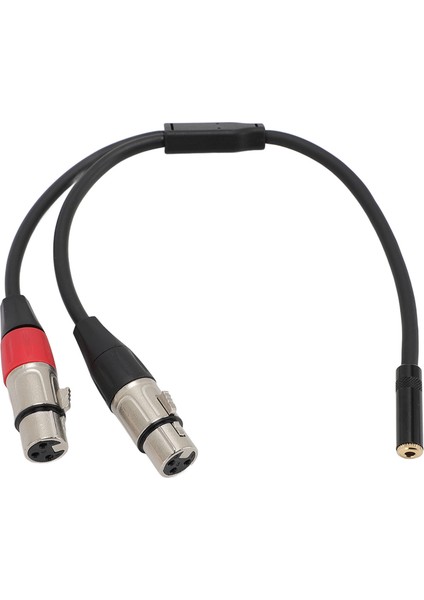 1/8 Ila Çift Xlr Dişi Kablo Y Ayırıcı Kablo Tel 3,5 mm Stereo Mikrofon Dönüştürücü (Yurt Dışından)