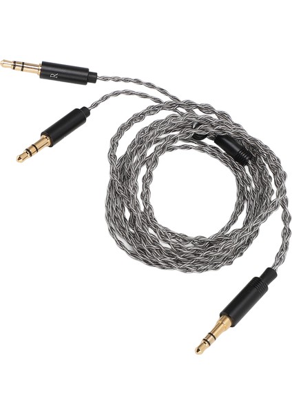 3,5 Mm'den Çift 3,5 Mm'ye Kablo 3,9 Ft 4 Telli Gümüş Kaplamalı Bakır Çekirdekli Kablo Kulaklık Yedek Kablosu Beyerdynamic T1 Iı T5 Için (Yurt Dışından) modelleri