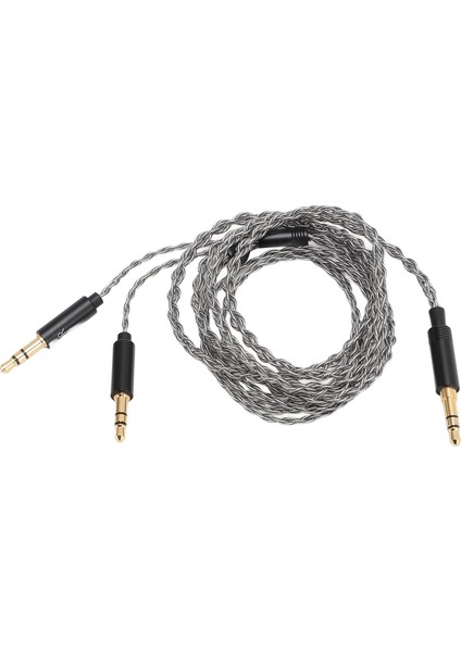 3,5 Mm'den Çift 3,5 Mm'ye Kablo 3,9 Ft 4 Telli Gümüş Kaplamalı Bakır Çekirdekli Kablo Kulaklık Yedek Kablosu Beyerdynamic T1 Iı T5 Için (Yurt Dışından) fırsatları