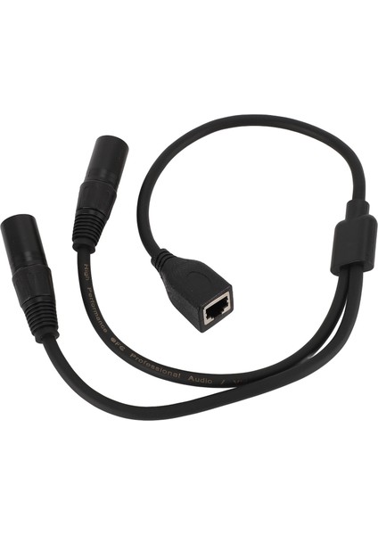 Çift Xlr 3pin Erkek - RJ45 Dişi Adaptör Kablosu Xlr - RJ45 Y Ayırıcı Kablo Dmx Con Kontrol Cihazı Serisi Için 1,6 Ft Uzunluk (Yurt Dışından) modelleri