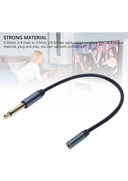 1/4 Ila 3,5 mm Kulaklık Adaptör Kablosu Mono 6,35 mm Erkek Ila 1/8 Dişi Stereo Jak Ses Kablosu (Yurt Dışından) fiyatları