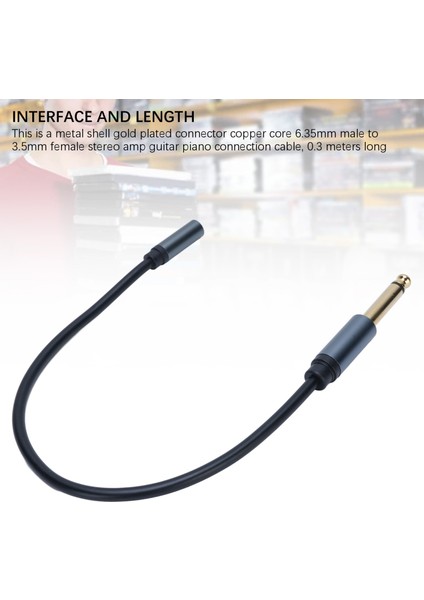 1/4 Ila 3,5 mm Kulaklık Adaptör Kablosu Mono 6,35 mm Erkek Ila 1/8 Dişi Stereo Jak Ses Kablosu (Yurt Dışından) fırsatları