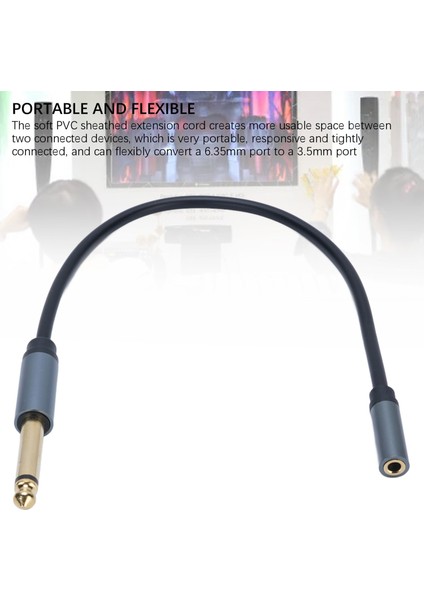 1/4 Ila 3,5 mm Kulaklık Adaptör Kablosu Mono 6,35 mm Erkek Ila 1/8 Dişi Stereo Jak Ses Kablosu (Yurt Dışından) indirimleri