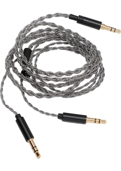 3,5 Mm'den Çift 3,5 Mm'ye Kablo 3,9 Ft 4 Telli Gümüş Kaplamalı Bakır Çekirdekli Kablo Kulaklık Yedek Kablosu Beyerdynamic T1 Iı T5 Için (Yurt Dışından) indirimleri