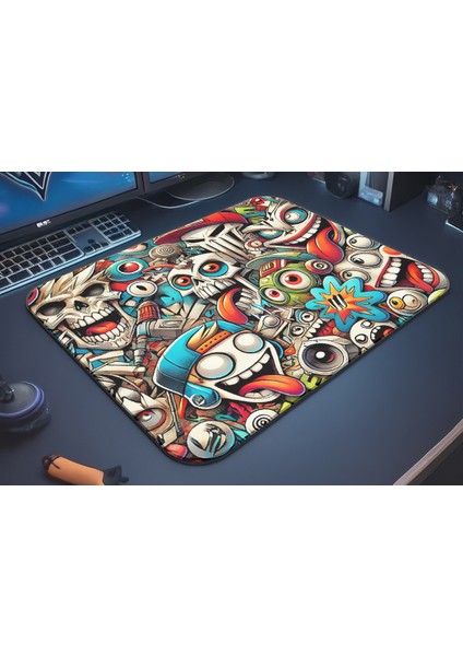 Gaming Oyuncu Xl Mouse Pad Kaydırmaz Dikişli Mousepad 480X400X4 mm Dikişli Premium Model
