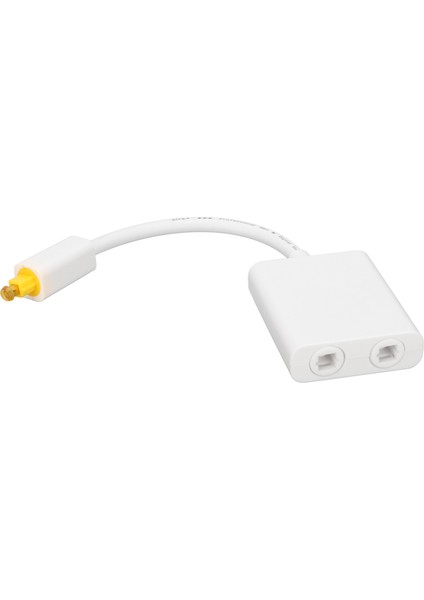 Optik Kablo Ayırıcı 1 Giriş 2 Çıkış Surround Ses Dijital Optik Fiber Ses Kablosu DVD CD Oynatıcı Bilgisayar Amplifikatör Beyaz (Yurt Dışından)