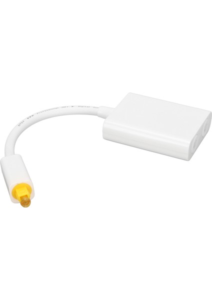 Optik Kablo Ayırıcı 1 Giriş 2 Çıkış Surround Ses Dijital Optik Fiber Ses Kablosu DVD CD Oynatıcı Bilgisayar Amplifikatör Beyaz (Yurt Dışından)