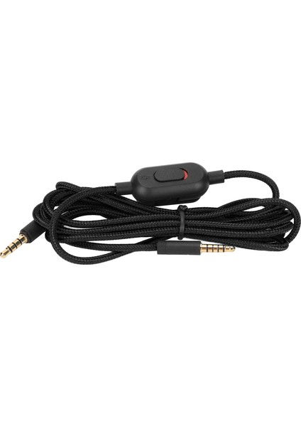 Logitech G Pro G Pro x G433 G233 Siyah Için Ses Kontrolü ve Sessize Alma Anahtarı ile Dokuma Kulaklık Kablosu Oyun Kulaklığı Kablosu (Yurt Dışından)