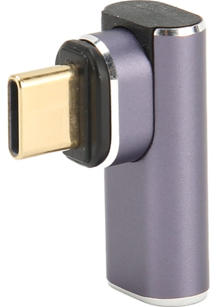 USB C 3.1 Manyetik Dik Açı Adaptörü Pd 140W Hızlı Şarj 40GBPS 8k 90 Derece Tip C Manyetik Adaptör MacBook Pro Için (Yurt Dışından)