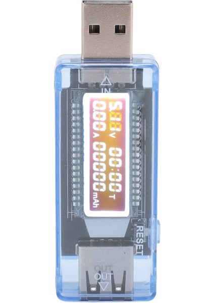 USB Güç Ölçer USB Akım Monitörü USB 2.0 Arayüzü Voltaj Akım Güç Test Cihazı LED Arka Aydınlatma Pil Kapasitesi Ölçer (Yurt Dışından)
