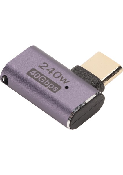 Tip C Adaptörü Usb4.0 Hd 8k 40GBPS PD240W Hızlı Şarj Alüminyum Kabuk Taşınabilir Tip C'den Tip C'ye Adaptör Cep Telefonu Erkekten Dişiye, Yan Bükülme (Yurt Dışından) fırsatları