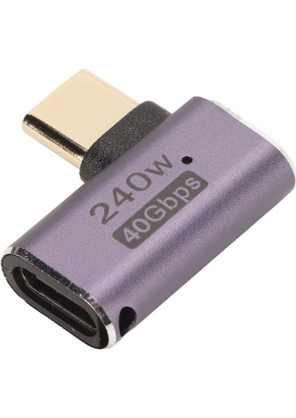 Tip C Adaptörü Usb4.0 Hd 8k 40GBPS PD240W Hızlı Şarj Alüminyum Kabuk Taşınabilir Tip C'den Tip C'ye Adaptör Cep Telefonu Erkekten Dişiye, Yan Bükülme (Yurt Dışından) indirimleri