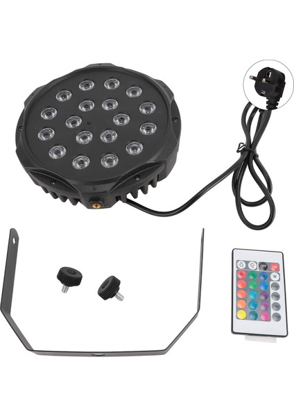 LED Sahne Işığı 18 x 3W Sesle Etkinleştirilen 2 Çalışma Modu Rgb Par Can Işık Performans Parti Düğün Kulübü Için Ab Fişi 100 Ila 240V (Yurt Dışından)