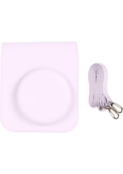 Fuji Instax Mini 12 Mor Için Ayarlanabilir Omuz Askılı Kamera Kılıfı Pu Deri Koruyucu Kamera Kılıfı Çantası (Yurt Dışından)