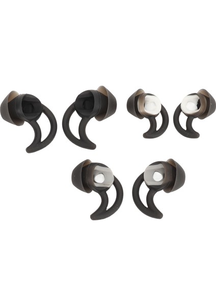 3 Çift S/m/l Yedek Silikon Kulaklık Ucu Yumuşak Rahat Silikon Kulak Ucu QC20 QC30 Ie2 Ie3 SIE2I Kulaklık Siyah (Yurt Dışından)