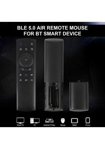 G20BTS Bluetooth Kablosuz Hava Faresi Jiroskop Akıllı Uzaktan Kumanda Xiaomi Akıllı Tv Android Tv Kutusu ile Uyumlu (Yurt Dışından)