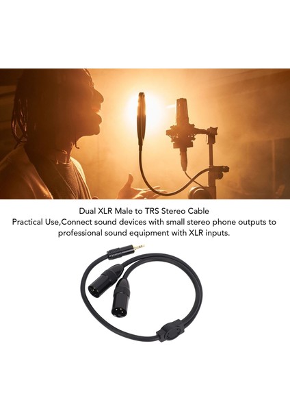 Çift Xlr Erkek - 1/8in Trs Stereo Y Ayırıcı Kablo 1.6ft 3.5mm Taşınabilir Medya Oynatıcısı Dizüstü Bilgisayar Mikseri Için (Yurt Dışından) indirimleri