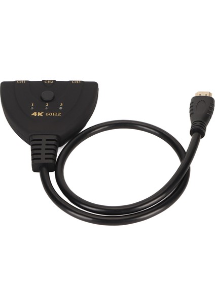 Hd Multimedya Arayüz Anahtarı 4K 60Hz 3'ü 1 Arada Çıkış Çift Yönlü Hd Multimedya Arayüz Ayırıcı Tv Monitör Projektör Bilgisayar Için (Yurt Dışından)