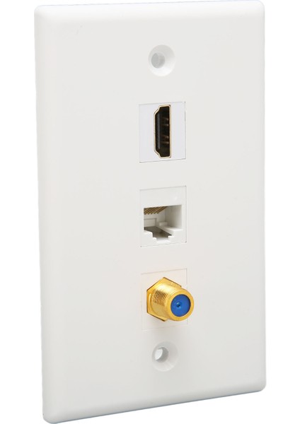 Hd Multimedya Arayüzü Duvar Plakası Çok Işlevli Cat6 Tv F Başlığı 3 Port Ethernet Duvar Plakası Hdtv'ler Için (Yurt Dışından) indirimleri