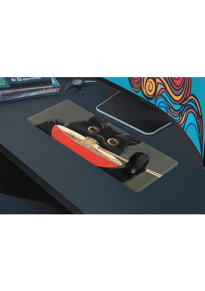 Gaming Oyuncu Xl Mouse Pad Kaydırmaz Dikişli Mousepad 80X30 cm