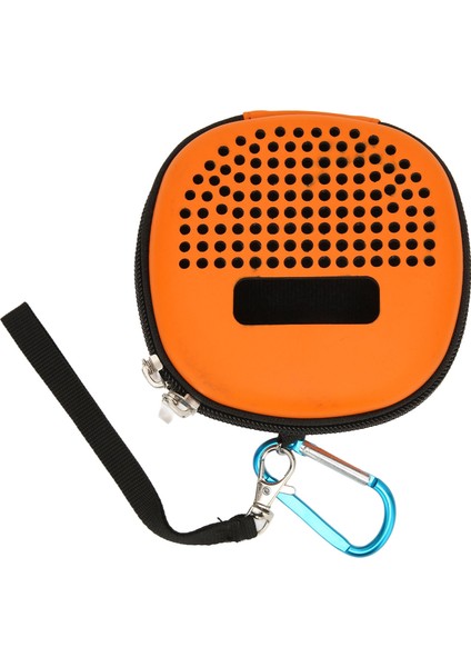 Mikro Bluetooth Hoparlör Kılıfı Darbeye Dayanıklı Çizilmeye Dayanıklı Su Geçirmez Taşınabilir Eva Yarı Sert Kılıf Metal Kancalı Turuncu (Yurt Dışından)