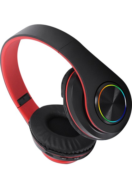 Bluetooth Kulaklık Rgb Işık Derin Bas Gürültü Azaltma Rahat Su Geçirmez Katlanabilir Kablosuz Oyun Kulaklığı Siyah Kırmızı (Yurt Dışından) modelleri