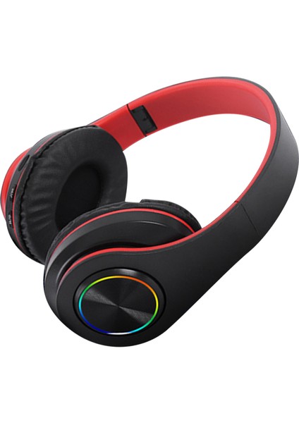 Bluetooth Kulaklık Rgb Işık Derin Bas Gürültü Azaltma Rahat Su Geçirmez Katlanabilir Kablosuz Oyun Kulaklığı Siyah Kırmızı (Yurt Dışından) fırsatları