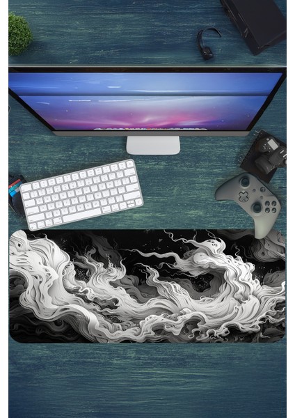 Gaming Oyuncu Xl Mouse Pad Kaydırmaz Dikişli Mousepad 80X30 cm