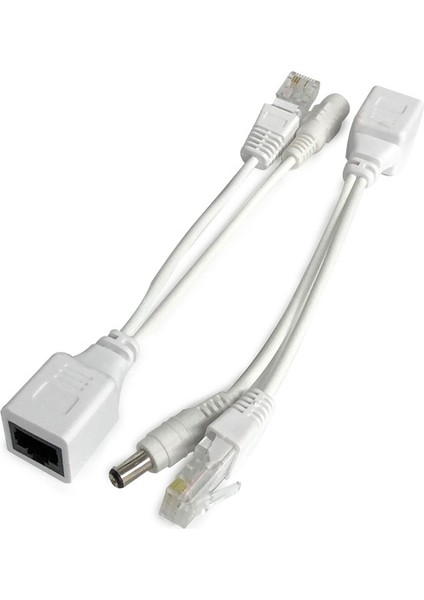 1 Çift Pasif Poe Enjektör ve Ayırıcı Kiti 12V Poe Enjektör ve Ayırıcı Kablosuz Ağ Cihazı Aksesuarı Beyaz (Yurt Dışından)