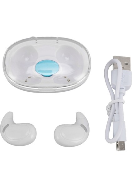 Yan Uyuyanlar Için Kablosuz Uyku Kulaklıkları Bluetooth 5.3 Yüksek Sadakat LED Ekran Akıllı Dokunmatik Kontrol Uyku Kulaklıkları Beyaz (Yurt Dışından)